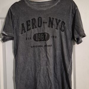 Aeropostale Gray Short Sleeve Aero-NYC Graphic Tee